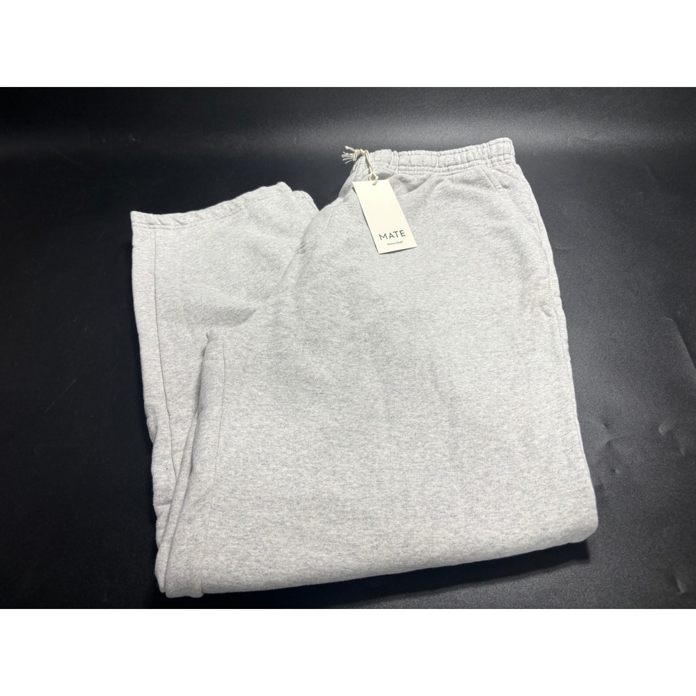 MATE The Label Mens Organic Cotton Lounge Sweatpants Light Gray XL‎